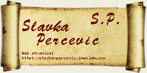Slavka Perčević vizit kartica